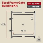 Adjust-a-gate Steel Frame Gate Building Kit  60 -96 Inch Wide Opening  2 Pack 