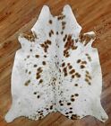 Real Brindle Cowhide Rug Exotic Cowskin Hair On Leather Carpet For Home Decor 