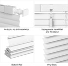 Lazblinds Cordless 1  Vinyl Mini Blinds  27 w X 36 h  White  No Tools Needed