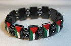 New Palestinian Bracelet - Stretchable Metal Chrome Palestine Flags Wristband 