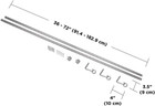 Cappa Curtain Rod     3 4-inch Drapery Rod Extends From 36 To 72 Inches  Includes 