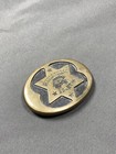 Vintage 1977 Wells Fargo Bank Agent Solid Brass Belt Buckle 125th Anniversary