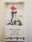Merry Christmas Greeting Card Money Or Gift Card Slot Inside Snowman 2 Cards