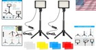 Adjustable Led Video Lights 2-pack  Usb Light Panels For Shooting   Streaming