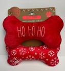 Christmas Dog Pet Toy Happy Howlidays Bone Set 2 Plush  4 Options  Winifred Lily