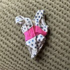 Bodysuit   1990s Vintage Barbie Doll Clothing   Dance Leotard   Blue Stars Pink 