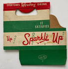 Vintage Mint Sparkle Up Soda Pop Six Pack Cardboard Carrier 1950s-60s