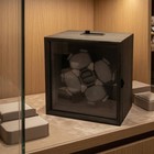 4 Watch Winder Wooden Automatic Watch Winder Box Ebony-grain For Nightstand  Men