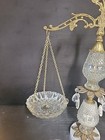 Scales Of Justice Romania Vintage Ornate Glass Brass Italy Marble Base 20  