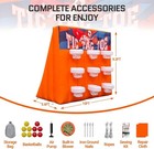 Inflatable Basketball Shoot Game Triple Lanes 9 Balls   Blower Party Backyard