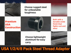 Usa 1 2 4 8 Pack Steel Thread Adapter 1 2x28 To 5 8x24 With Free Crush Washer
