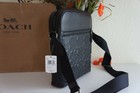 Nwt Coach 4009 Men s Houston Flight Bag In Signature Leather  Black