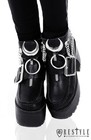Restyle Iron Moon Cuffs Black Gothic Emo Punk Shoes Ankle Bracelets Anklets