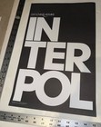 Interpol Our Love To Admire 2007 2-sided Original Promo Poster 6 10