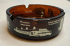 Vintage Souvenir New Orleans Louisiana Ashtray Brown Glass