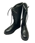 Pro Wrestling Boots  Handmade  100  Pure Leather  Black Color  Customizable