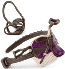 Schleich Saddle   Bridle  Purple   Chocolate Brown 42491   Horse Club New Tack