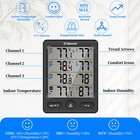 Indoor Outdoor Thermometer Wireless With 3 Remote Sensors  Digital Hygrometer   