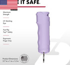 Pepper Spray   2   in   1 Stun Gun With Flashlight Self Defense Kit     Fast Flip Top