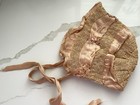 Sweet Antique Pink Baby Doll Bonnet Pink Roses Shabby Vintage Child   s Hat