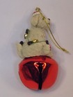 White Dog Ornament Christmas Tree Holiday Mutt Puppy Playing Lights Bell Poodle 