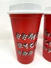 Set Of 4 Starbucks 2019 Holiday Reusable Red Hot Cups Grande 16 Oz Merry Coffee