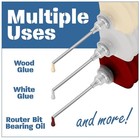 Accordion Style Squeezable Glue Container With Glue Injector Needle And Cap 3 Pk