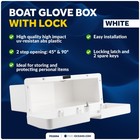 Boat Glove Box  Lockable With 2 Keys  High-impact And Uv-resistant White Plastic