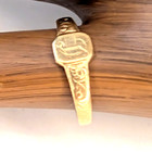 Estate 10k Gold Baby Signet Ring Size 2 Engraved D 20th Century Style