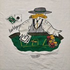 Vintage 80s Las Vegas Nevada Gambling Duck Poker Casino Blackjack T-shirt Large