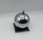 Vintage Chase Art Deco Chrome Sphere Ashtray Tilt Top Dome Square Blue Base
