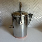 Rare Vintage 1801 Revere Ware Copper Bottom 14-cup Percolator Coffee Pot  1960 s