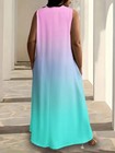 Multicolor Plus Size Gradient Maxi Dress Spring Summer 0xl 1xl 2xl 3xl 4xl