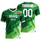 Customizable Iraq Soccer Jersey Green Fan Shirt Personalized Football Tee Gift