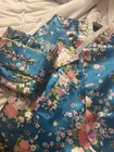 Children Toddler Blue Floral Kimono W  Obi Belt   Pink Floral Hair Comb 3t 4t