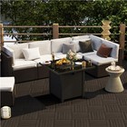 27pcs Interlocking Wooden Flooring Patio Deck Tiles Solid Wood Tiles Outdoor