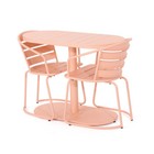 Outdoor Bistro Set Round Table   2 Chairs - Small Patio Dining Furniture