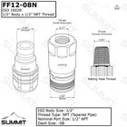 1 2 Flat Face Hydraulic Quick Connect Couplers Couplings Skidsteer Bobcat 2 Sets