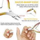 4 Pcs Acrylic Nail Clippers Kit False Nails Tips Cutter rainbow