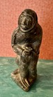 Inuit Eskimo Carving sculpture Man Catching Seal Signed Tookak   W Numbers