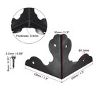 8pcs Metal Box Corner Protectors Edge Guard Black 33x33x33mm