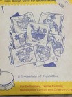 Aunt Marthas 3757 Garden Vegetable Harvest Baskets Embroidery Transfer Pattern