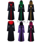 Women Halloween Cosplay Costume Gothic Medieval Witch Vampire Hooded Fancy Dress