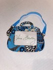 Vera Bradley Retired Bali Blue Lobster Clasp Luggage Tag Id Holder Euc