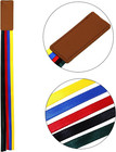 Bible Ribbon Bookmark Artificial Leather Multiple Page Marker With 5 Brown