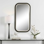 Uttermost Nevaeh 09880 Black And Gold Rectangle Vanity Mirror 23x43