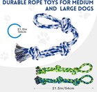  3 Pack  Heavy Duty Dog Rope Toys-large Tug   Chew Toy For Aggressive Chewers