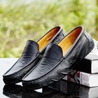 Fashion Men s Personalized Casual Shoes Loafers Genuine Leather Driving Shoes 