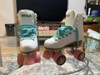 Impala Retro Roller Skates Sz 4     White Boots Pink Wheels Mint Lace Barbiecore
