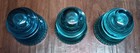 Lot 3 Vintage Hemingray 42 Aqua Light Blue Glass Telegraph Electical Insulator 